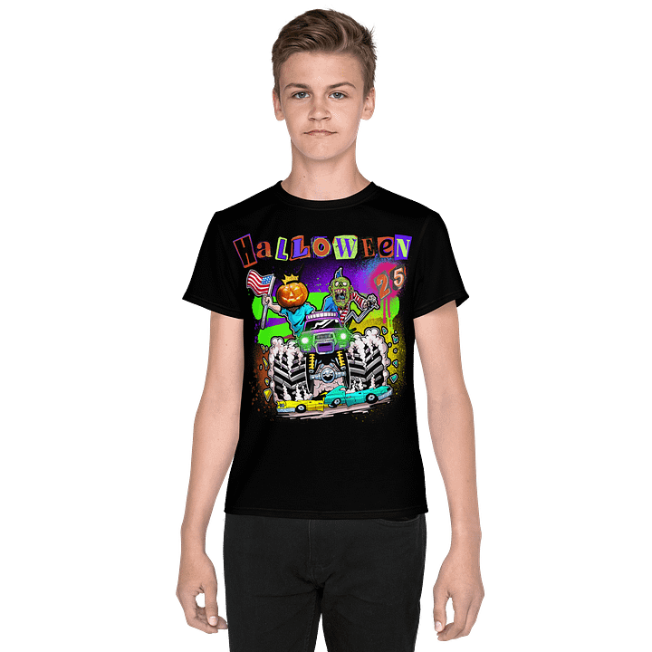 All-Over Print Youth Crew Neck T-Shirt - HALLOWEEN 25 product image (1)