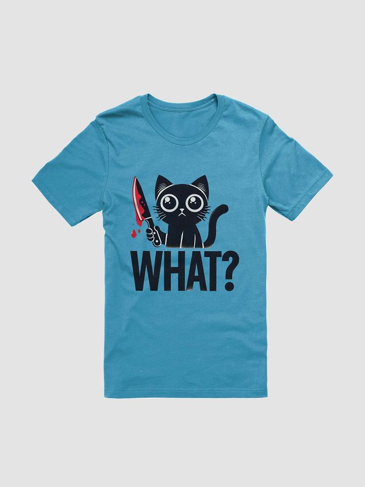 What?! - Funny Cat with Knife Graphic T-Shirt product image (1)