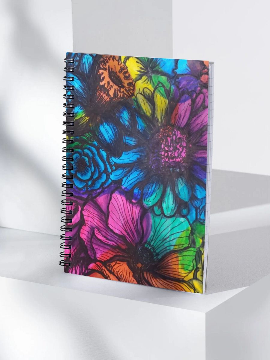 Tie-dye Flower Spiral Notebook product image (1)
