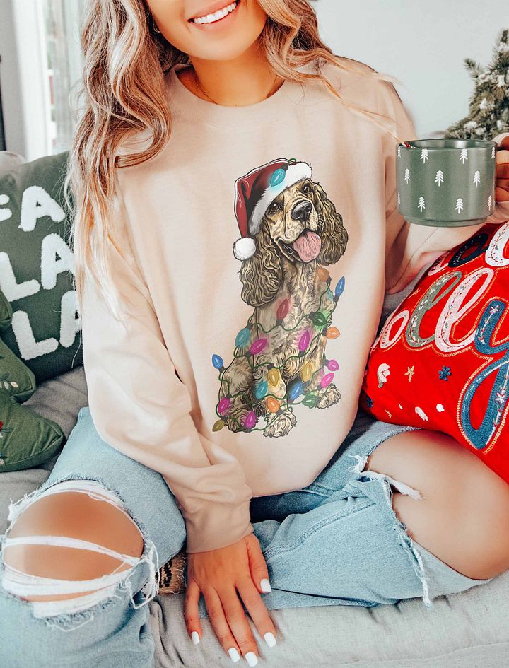 Funny Cocker Spaniel Christmas Sweatshirt product image (15)