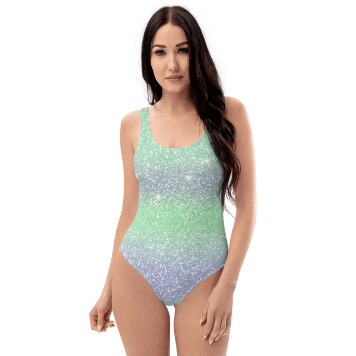 Glitter Unicorn Texture Design One Piece Swimsuit (3) product image (1)