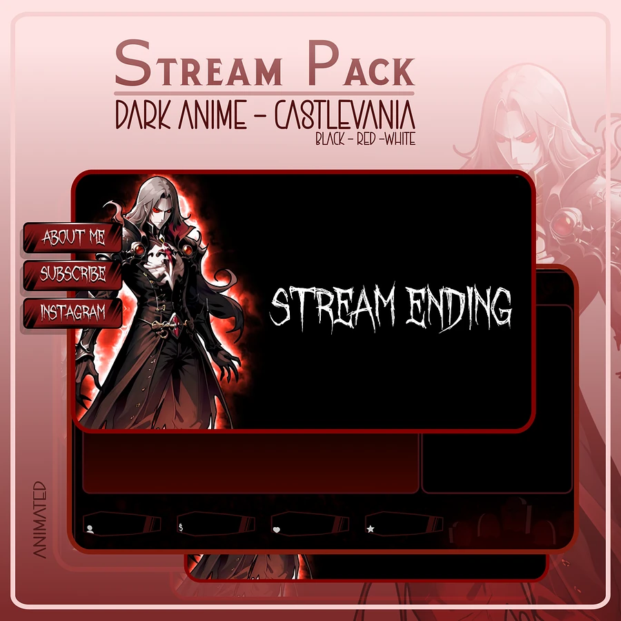 Vampire Stream Overlay Animated Pack product image (1)