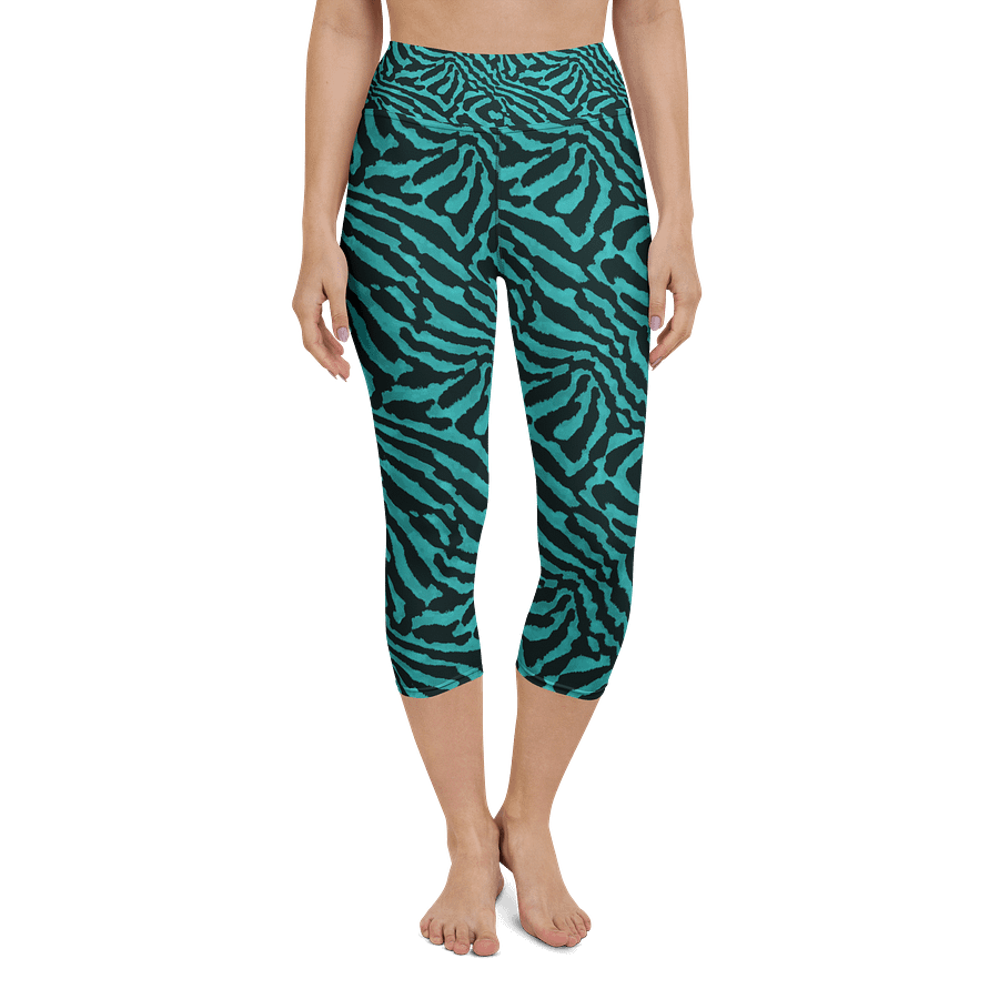 Teal Zebra Capri Leggings product image (4)