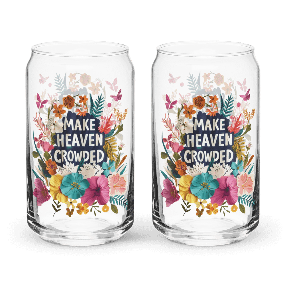Make Heaven Crowded Heavenly Blossoms Floral Can-Shaped Glass product image (1)