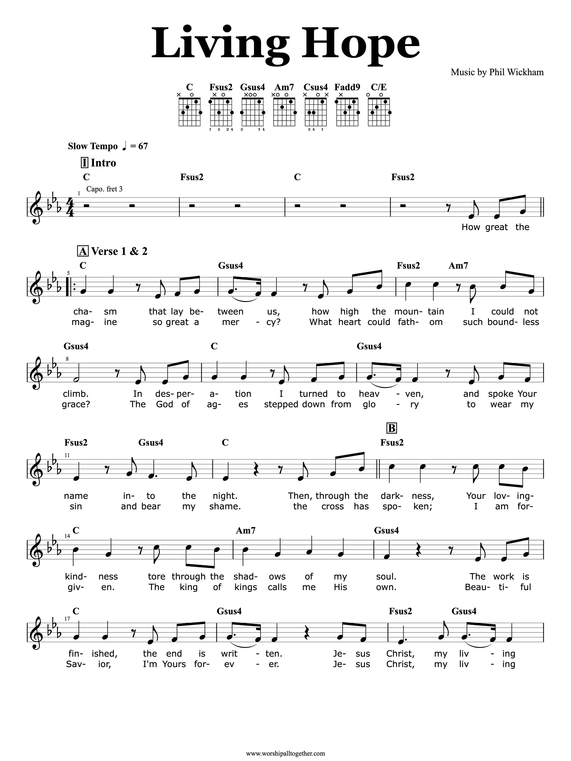 Living Hope (Phil Wickham) – Accurate Guitar Chords & Sheet Music | Worship Tutorial product image (1)
