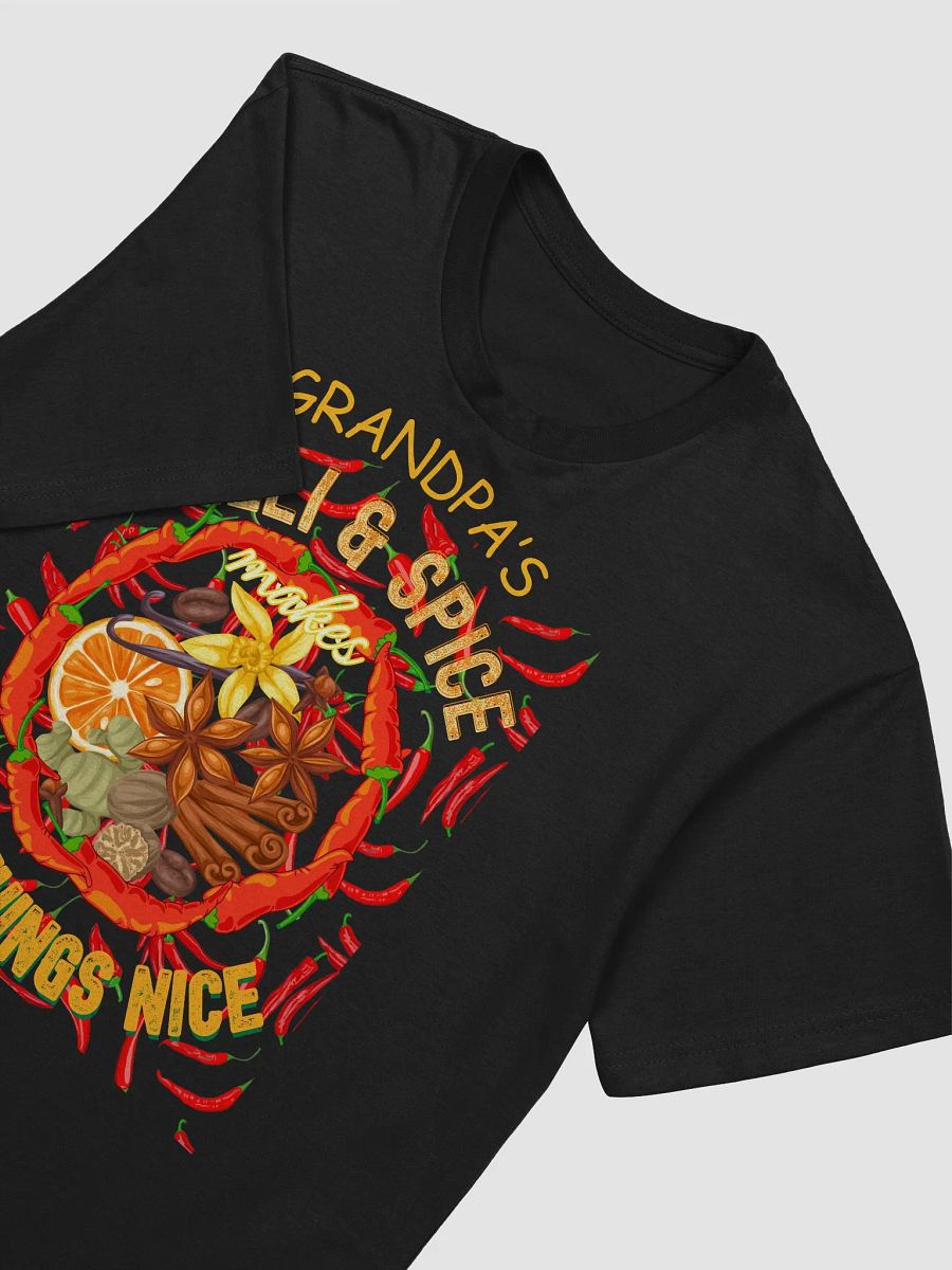 unisex  T shirt grandad depicting ‘Granpa’s Chili and Spice make all things nice  Perfect gift from grandchildren, product image (15)
