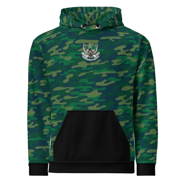 Teal Camouflage Three blade prop Tug CE Hoodie product image (2)