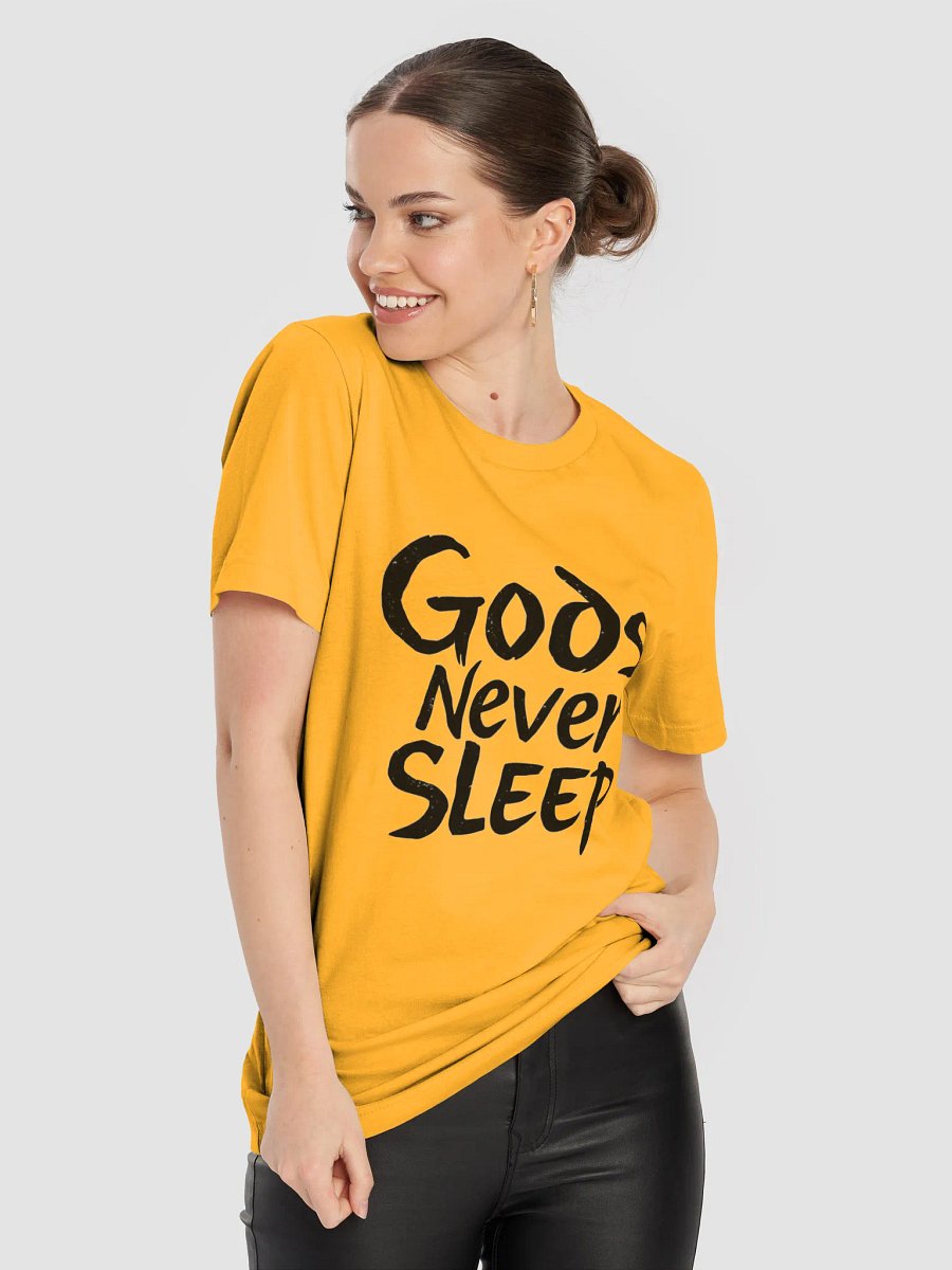 Gods Never Sleep Slogan T-shirt product image (8)
