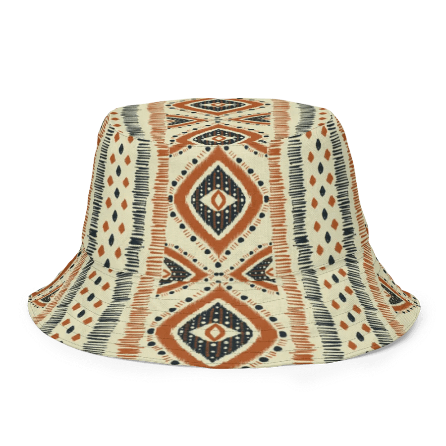 Tribal Harmony: Ikat African Tribal Traditional Pattern Reversible Bucket Hat product image (7)