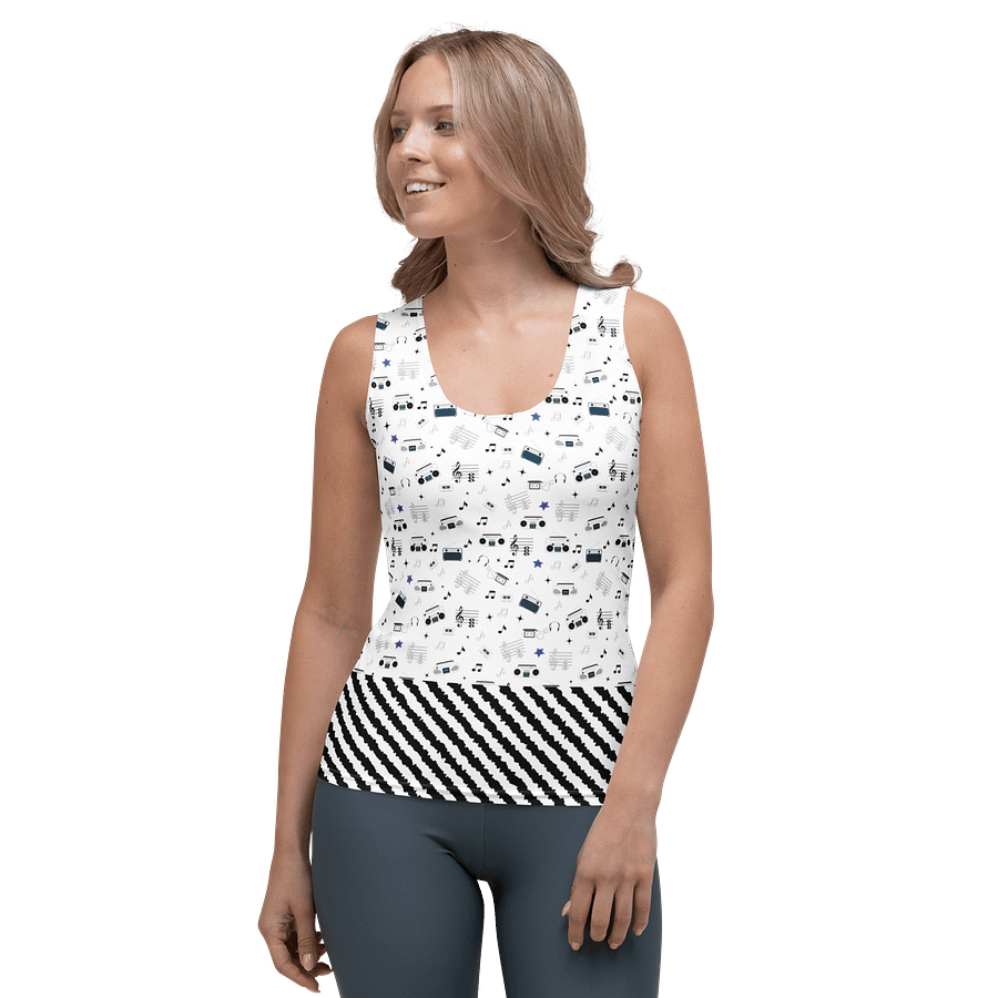 Rewind & Replay – Retro Scribble Tank Top product image (1)