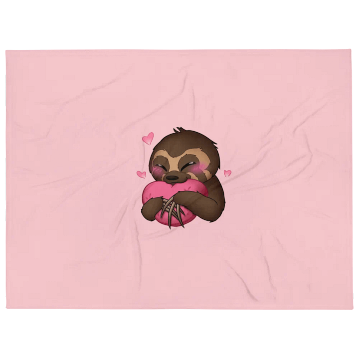 Blushing Sloth Throw Blanket product image (1)
