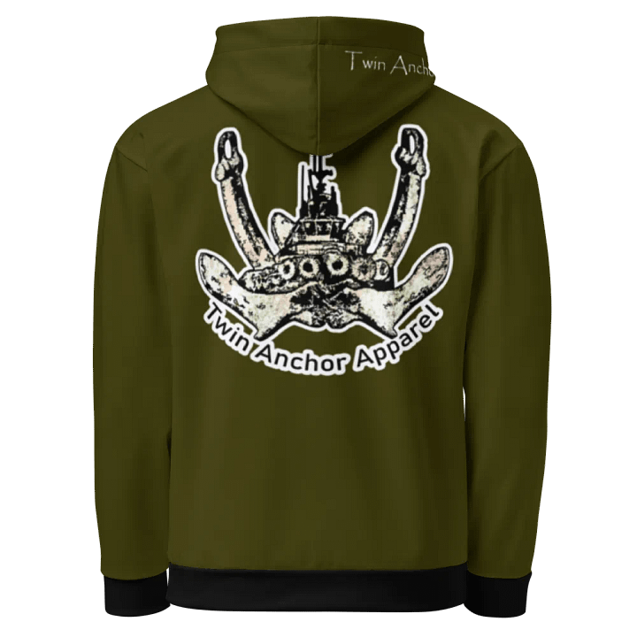 Green Twin Anchor Logo Hoodie product image (1)