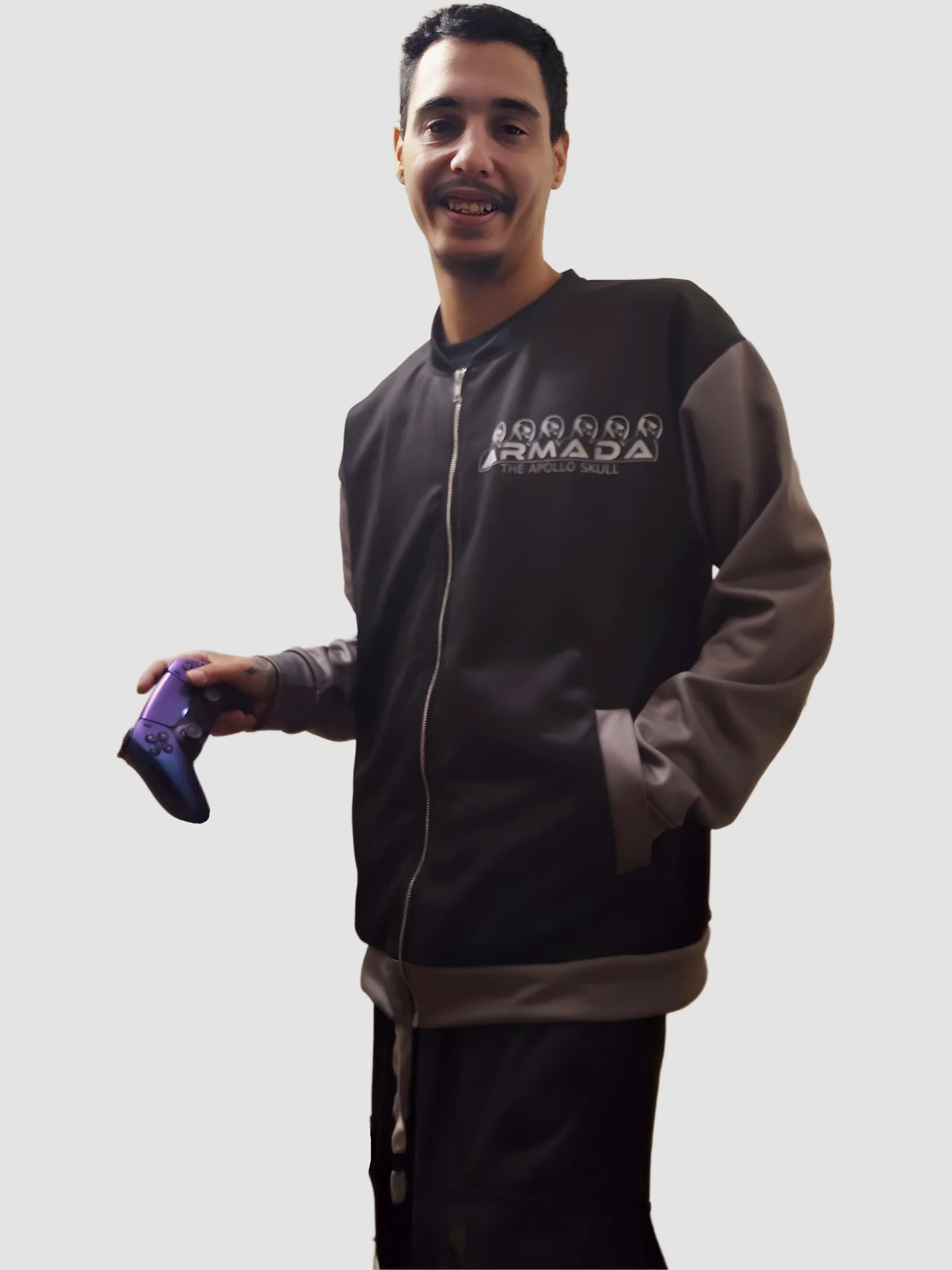 Spread Cheeks NOT Hate Grey Sleeves Bomber Jacket product image (5)