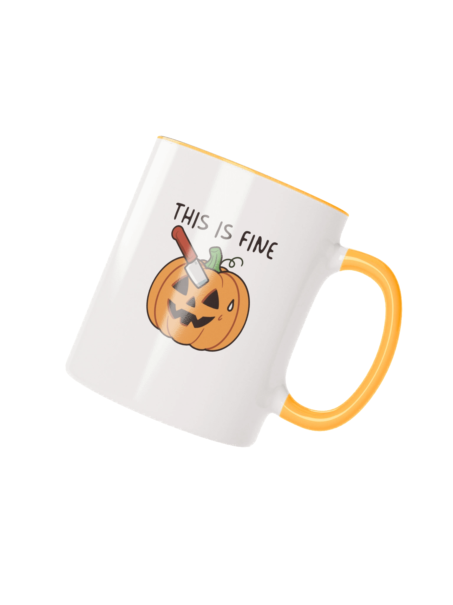 This Is Fine Jack-O'-Lantern Ceramic Mug product image (6)