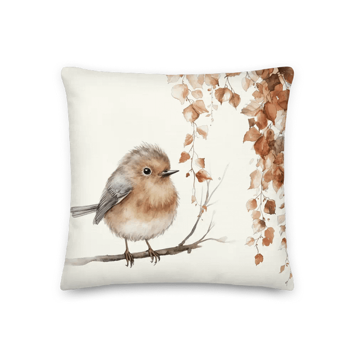 Autumn Perch Decorative Pillow with Robin product image (1)