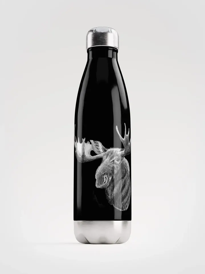 Moose Drawing Water Bottle product image (1)