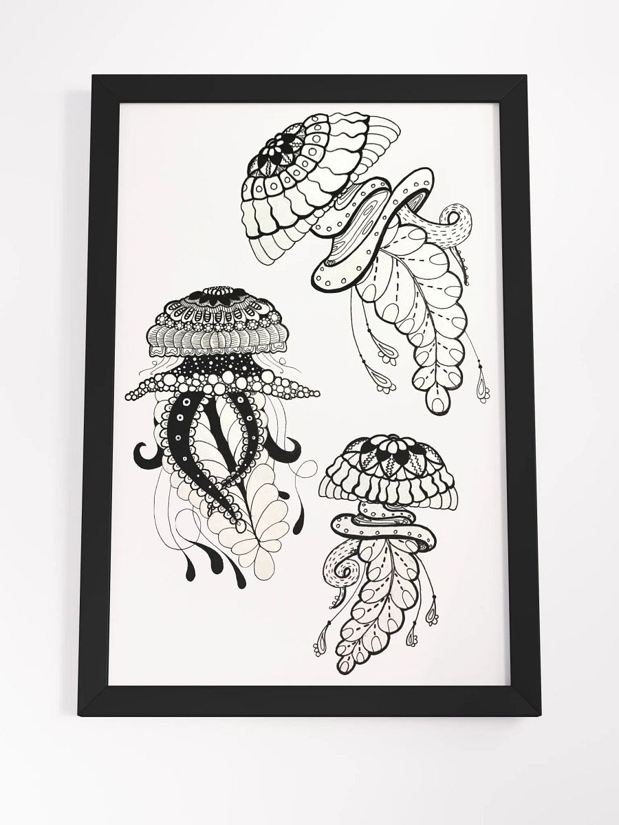 Mystical Jellyfish Trio Framed Poster product image (30)