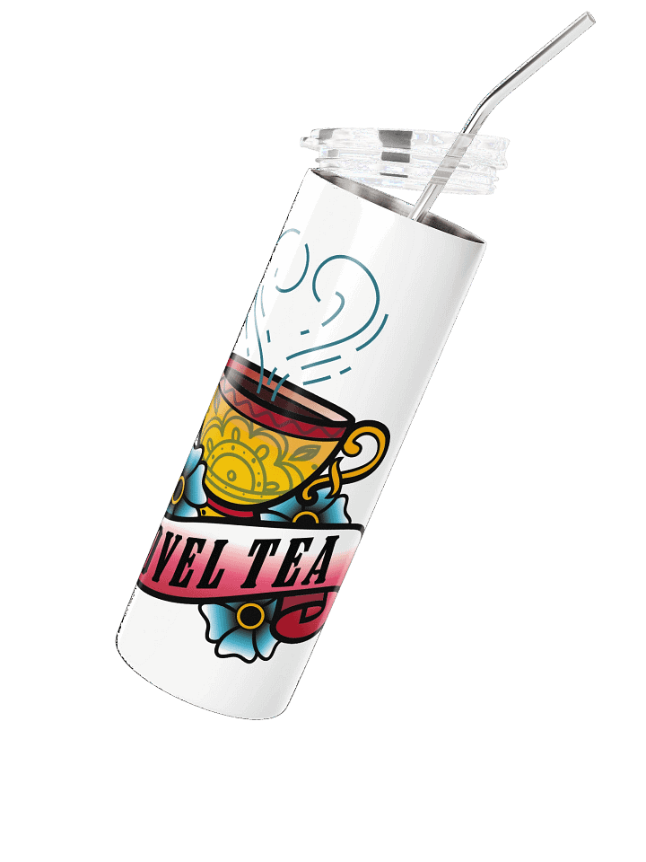 Novel Tea Stainless Steel Tumbler (White) product image (2)