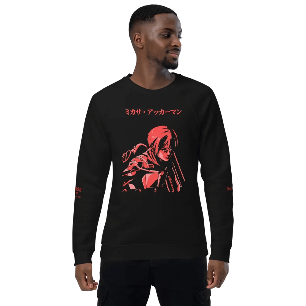 Mikasa Red Japanese Text Raglan Sweatshirt product image (1)
