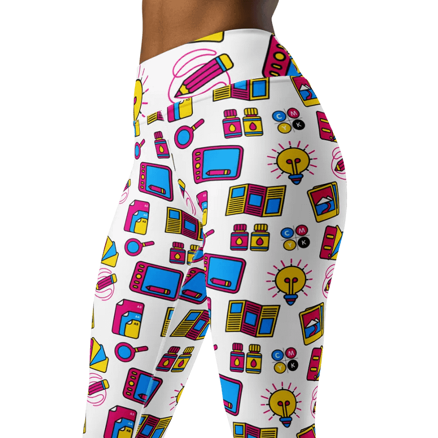 Playful Palette High-Waisted Leggings - Nostalgic Design Activewear product image (6)