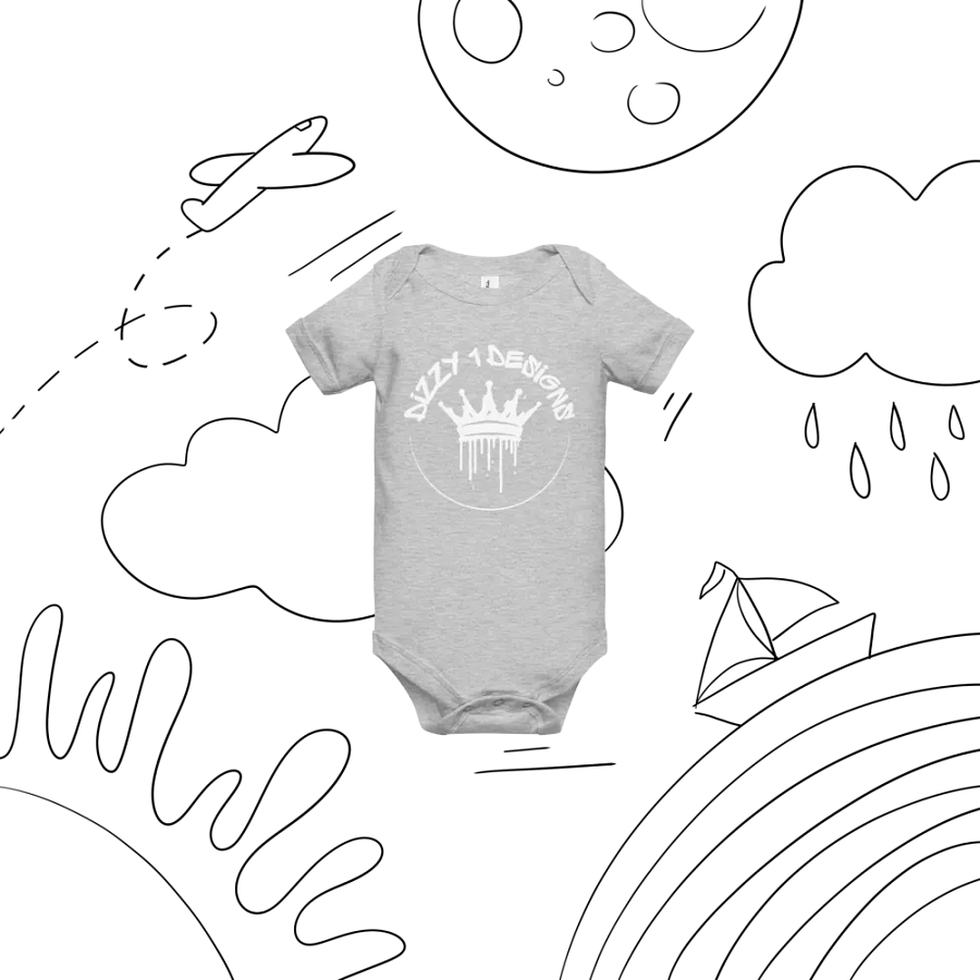 Whimsical Monochrome Baby Onesie product image (43)