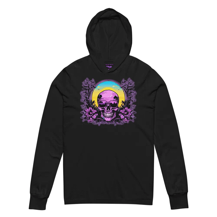 Purple Sunset Skull Hooded tee product image (6)