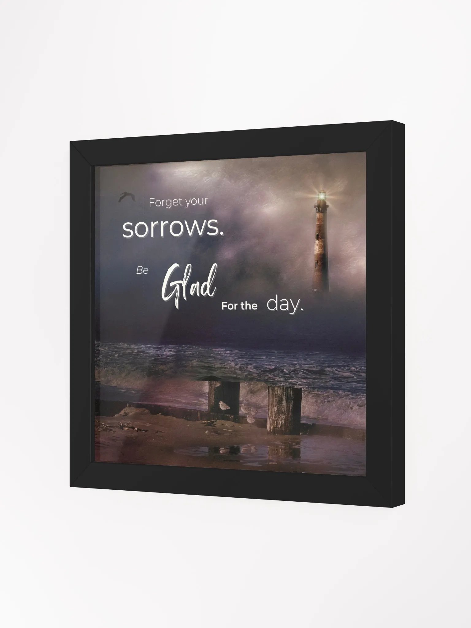 Glad Tidings Lighthouse Framed Print product image (2)