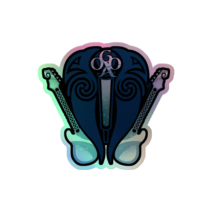 | Holographic Sticker | Old Gods Crest | Midnight - Blue&Silver | product image (2)