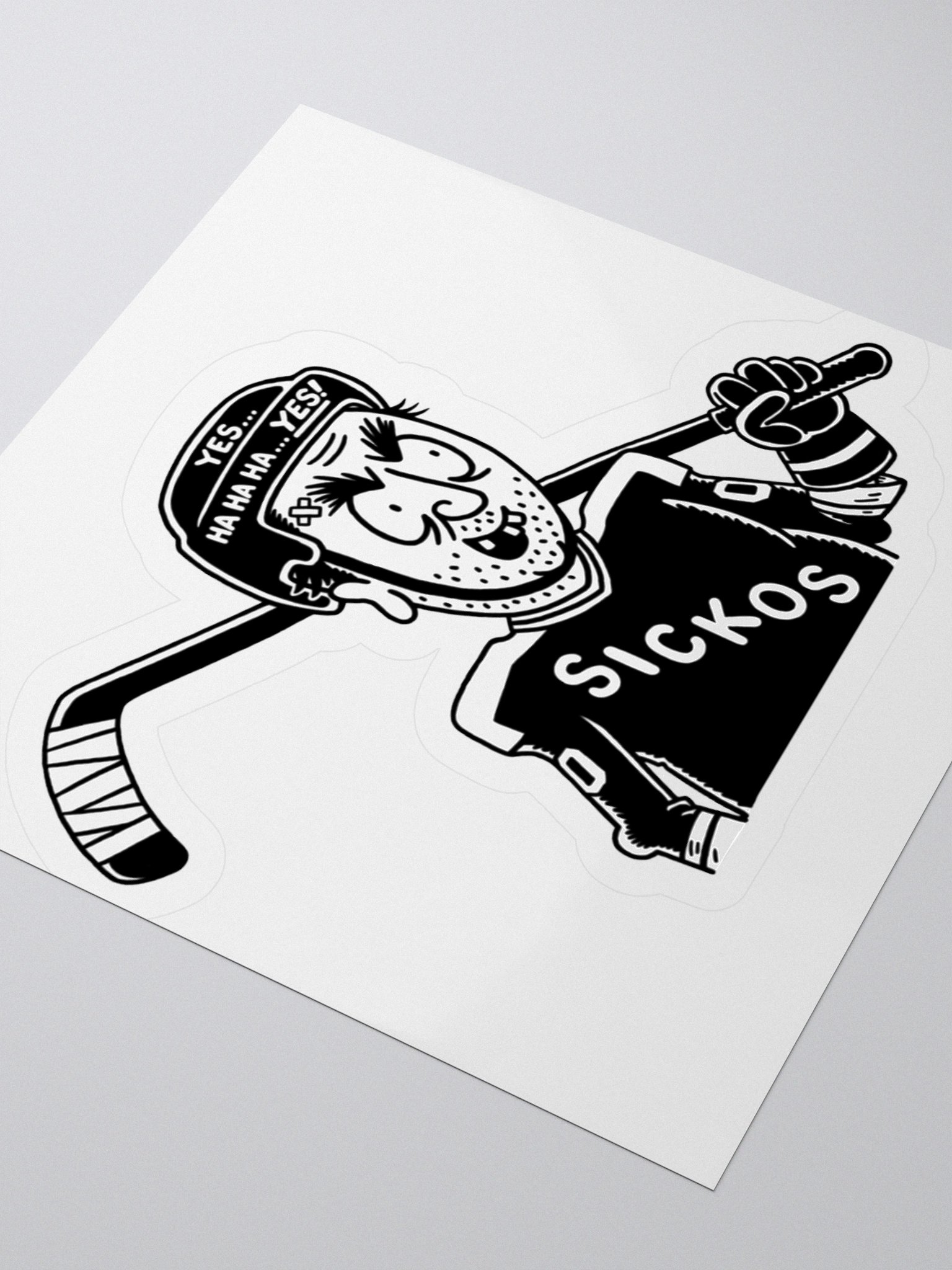 Sickos Hockey Player Sticker (3 Sizes) product image (8)