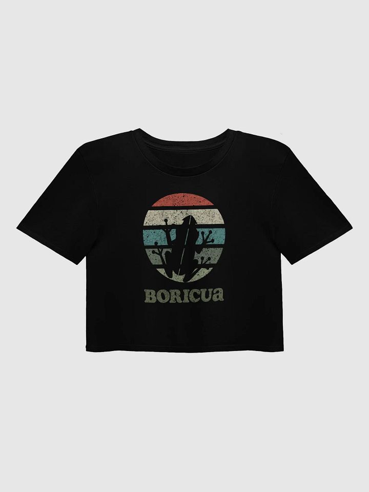 Coquí Boricua Retro Crop Top product image (1)