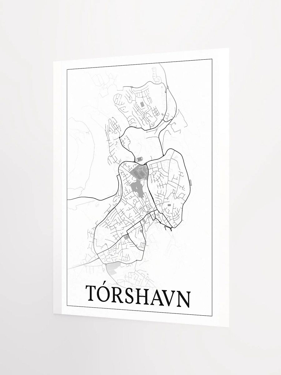 Tórshavn, Faroe Islands, city map print product image (9)