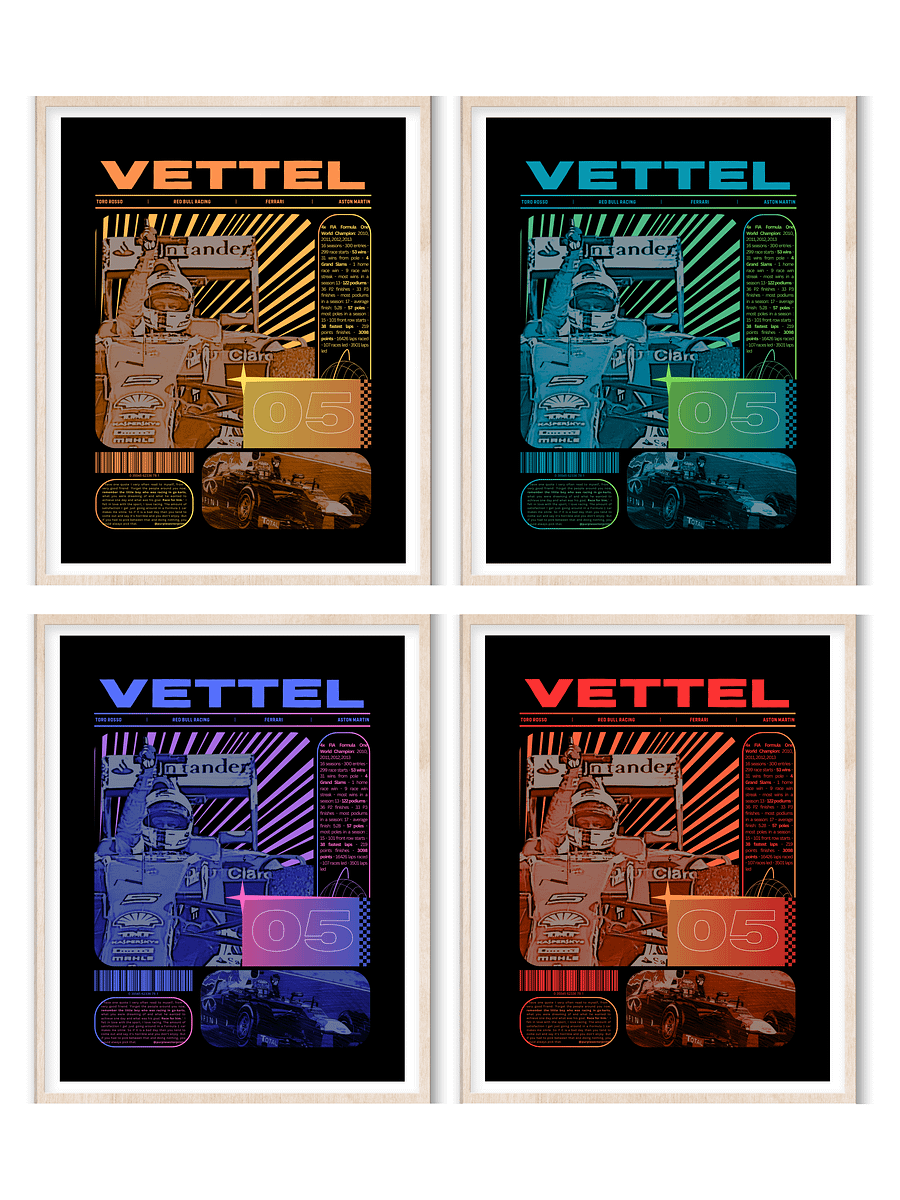 Sebastian Vettel 05 | Printable Posters (Set of 4) product image (1)