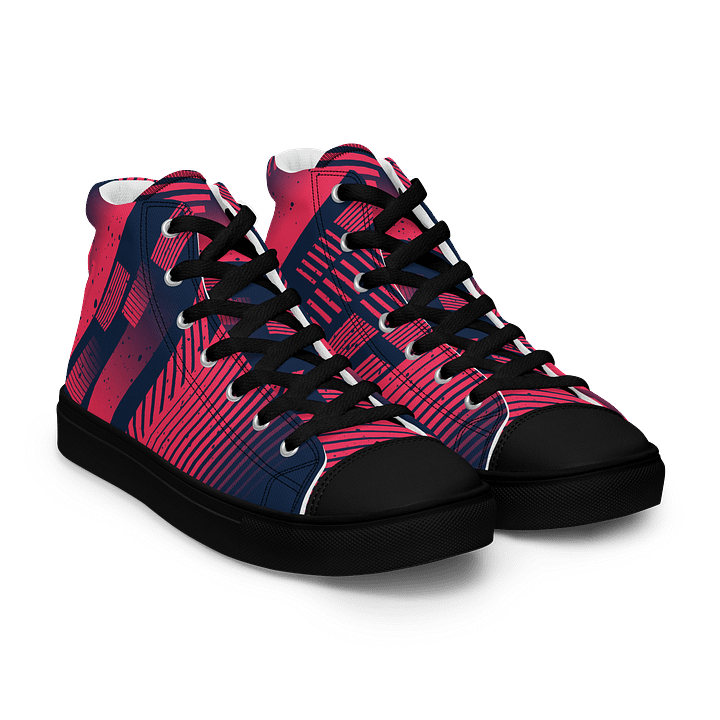 Red Stripes | Men's High Top Sneaker product image (1)