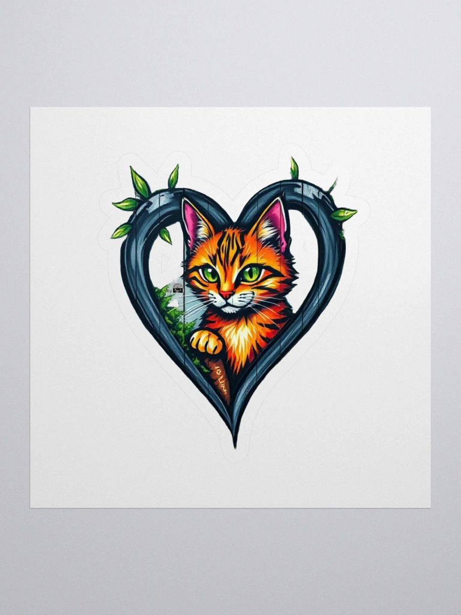 Katze Herz Blumen product image (1)