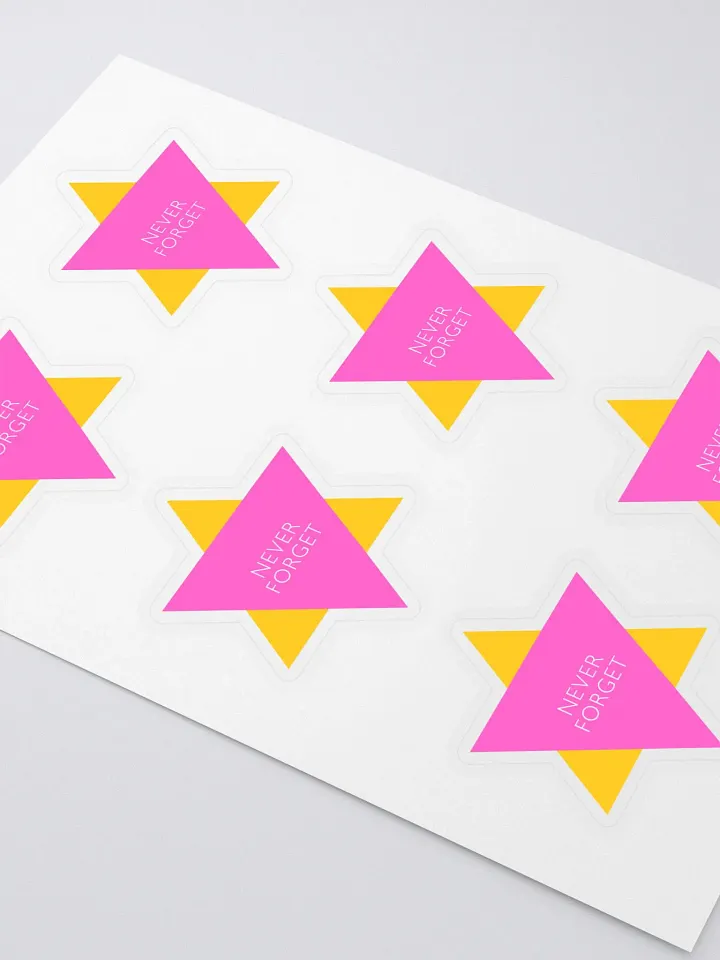 Never Forget - Pink And Yellow Triangles - Stickers product image (2)
