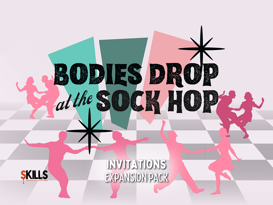 Bodies Drop at the Sock Hop - A 1950s Sock Hop Murder Mystery - Invitations Add-On product image (1)