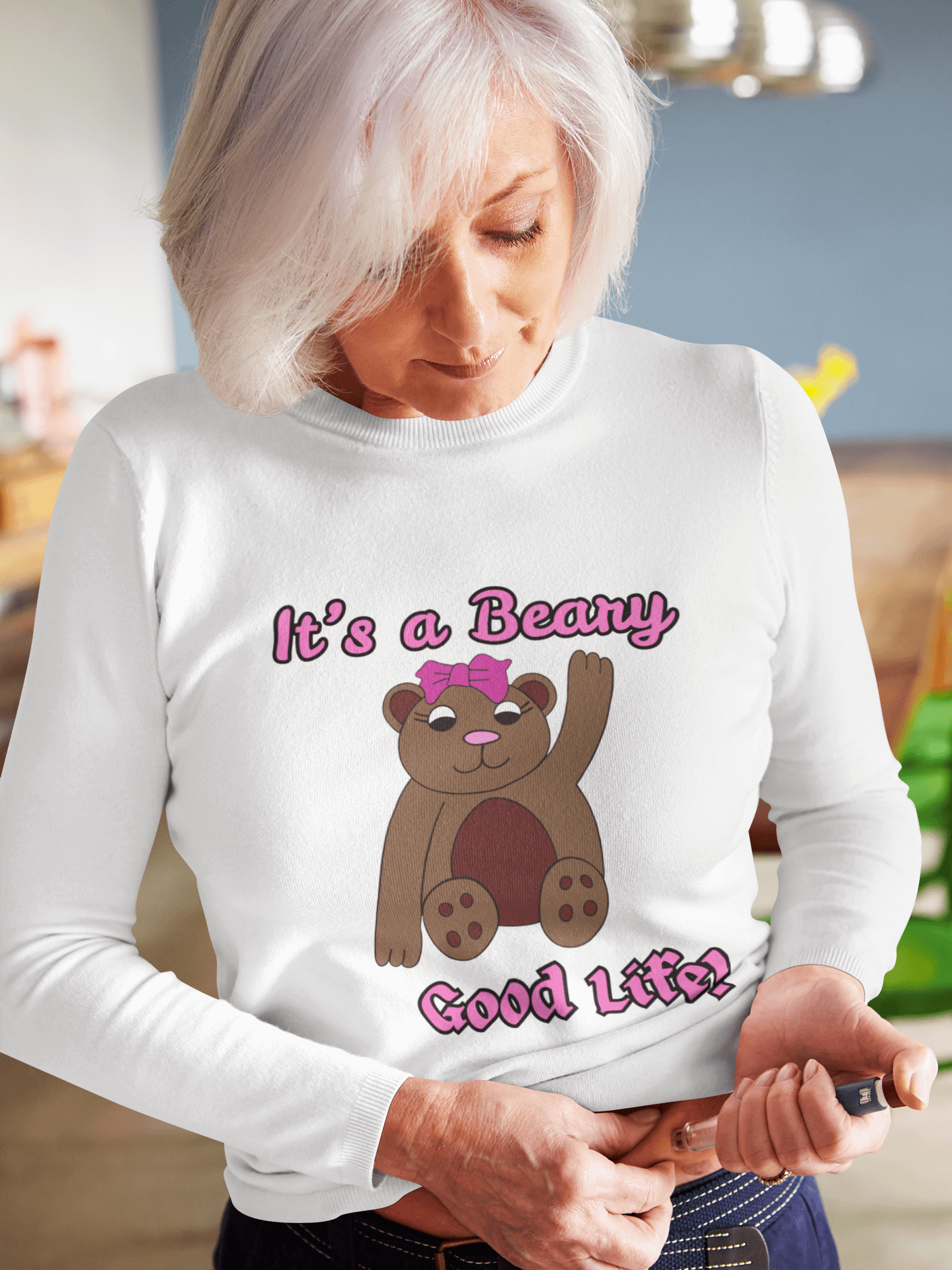 "It's a Beary Good Life!" Long Sleeve Tee for Women 50+ product image (4)