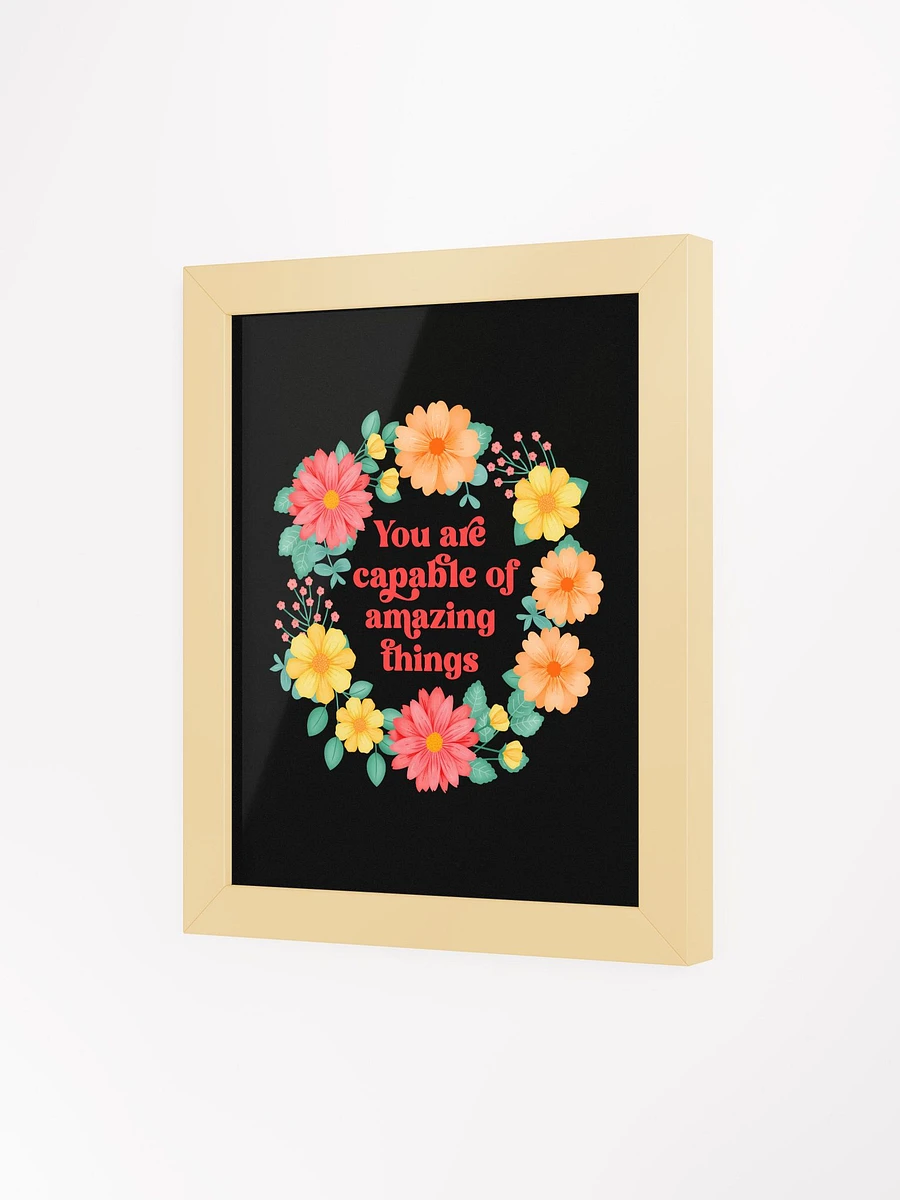 You are capable of amazing things - Motivational Wall Art Black product image (3)