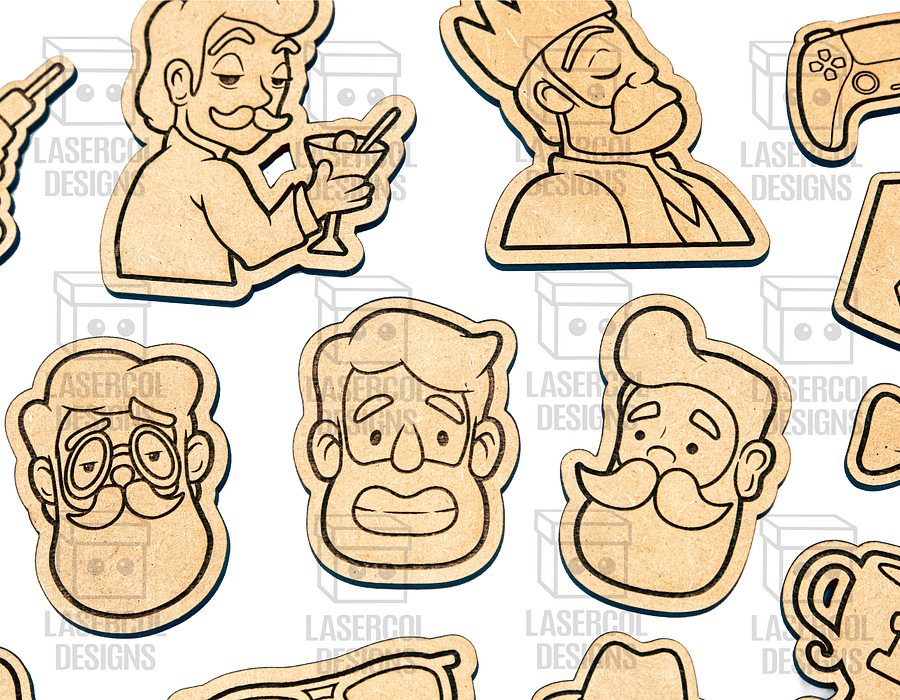 Father's Day Paint Kit DIY Cut Outs Set 2 - Laser Cut Files product image (5)