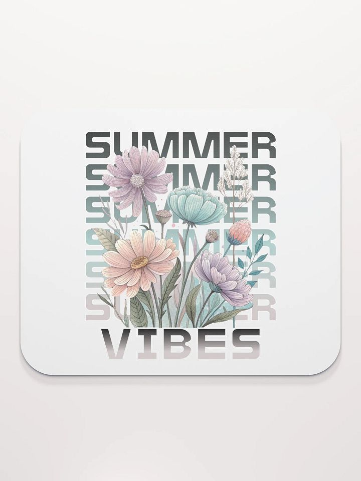 Summer Vibes Boho Flowers Floral Mouse Pad product image (1)