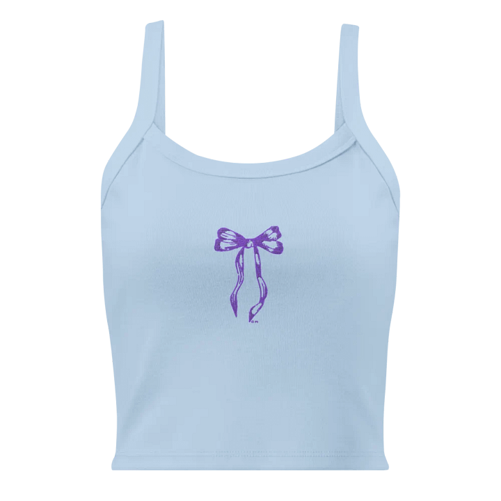 Whimsical Bow Micro-Rib Tank embroidered product image (1)