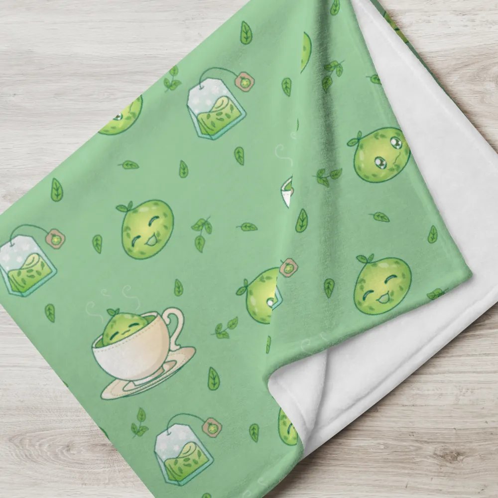 Green Tea Slime Throw Blanket product image (3)