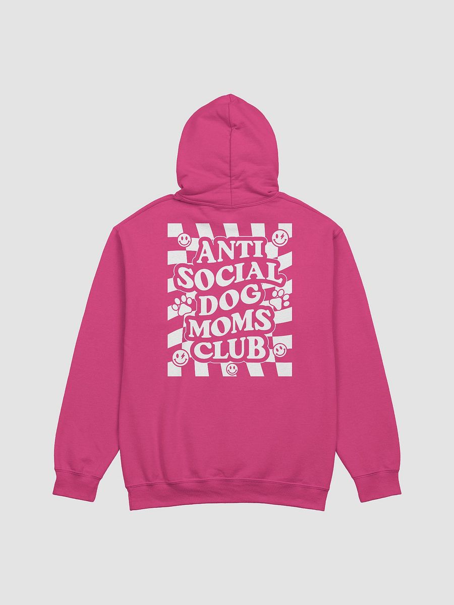 Anti Social Dog Moms Club Retro Checkerboard Hooded Sweatshirt | Funny Introvert Checkered Hoodie for Dog Moms product image (6)