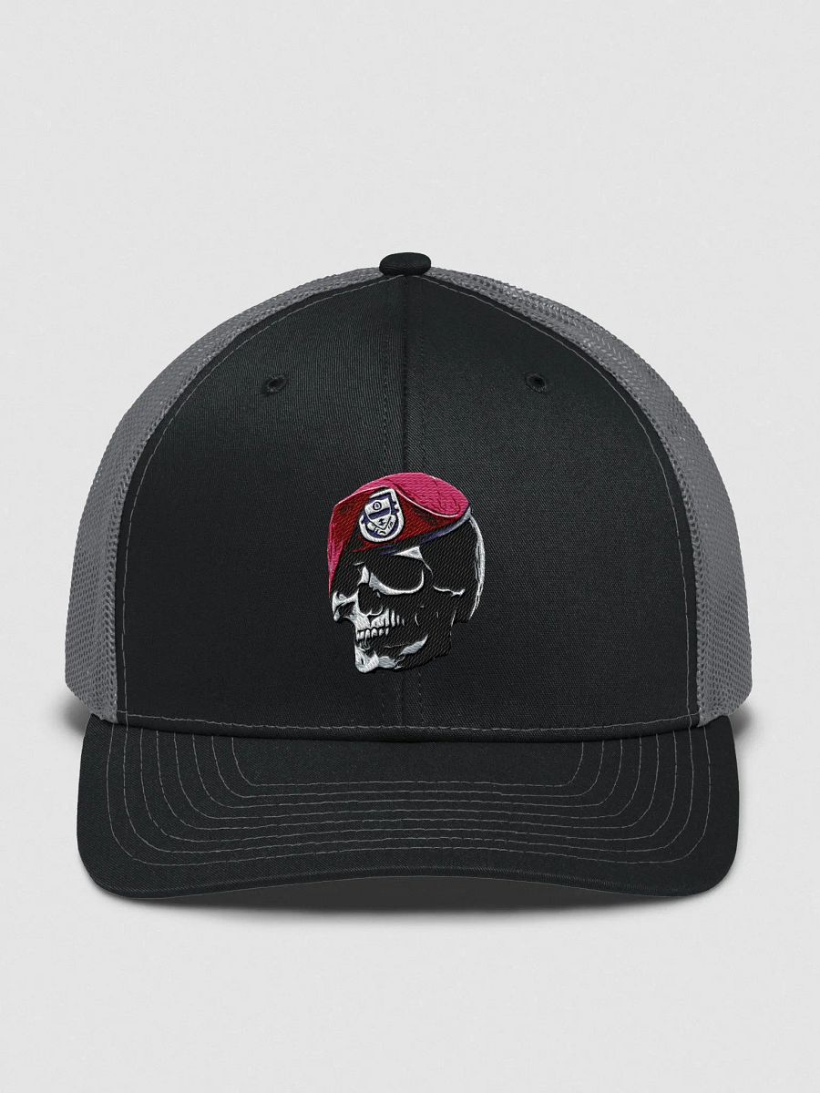 Skull Beret Trucker Hat product image (1)