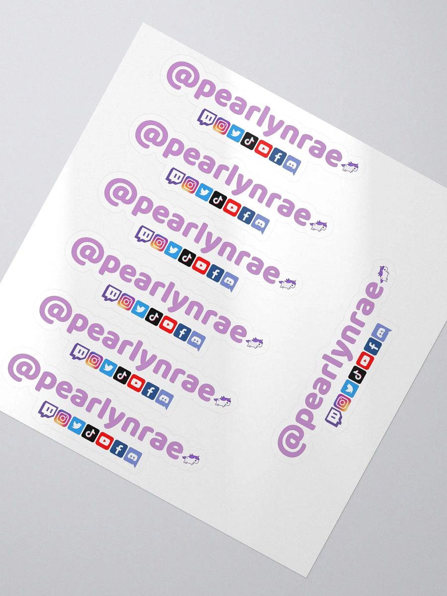 Pearlynrae Socials Everywhere Stickers product image (2)