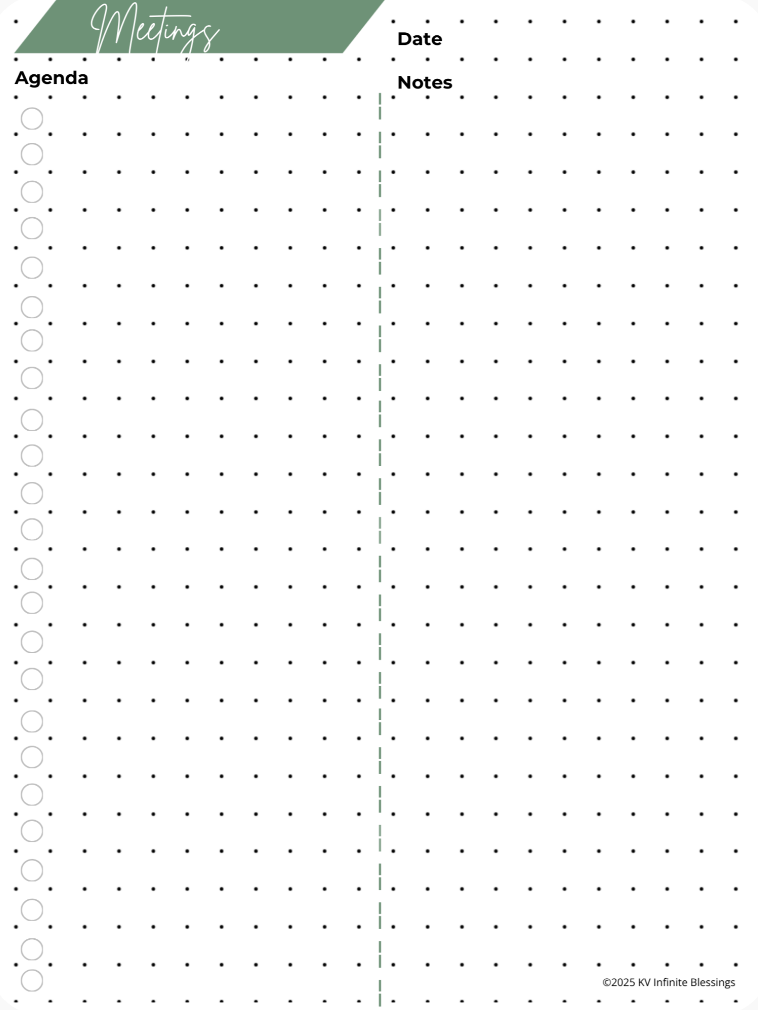 Meeting Agenda & Notes | Digital & Printable Bullet Journal Layout for Educators product image (7)
