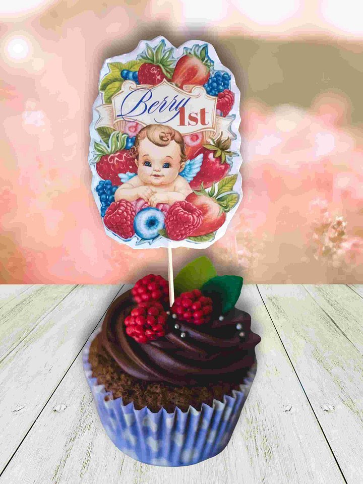 Berry 1st theme Cup Cake toppers product image (2)