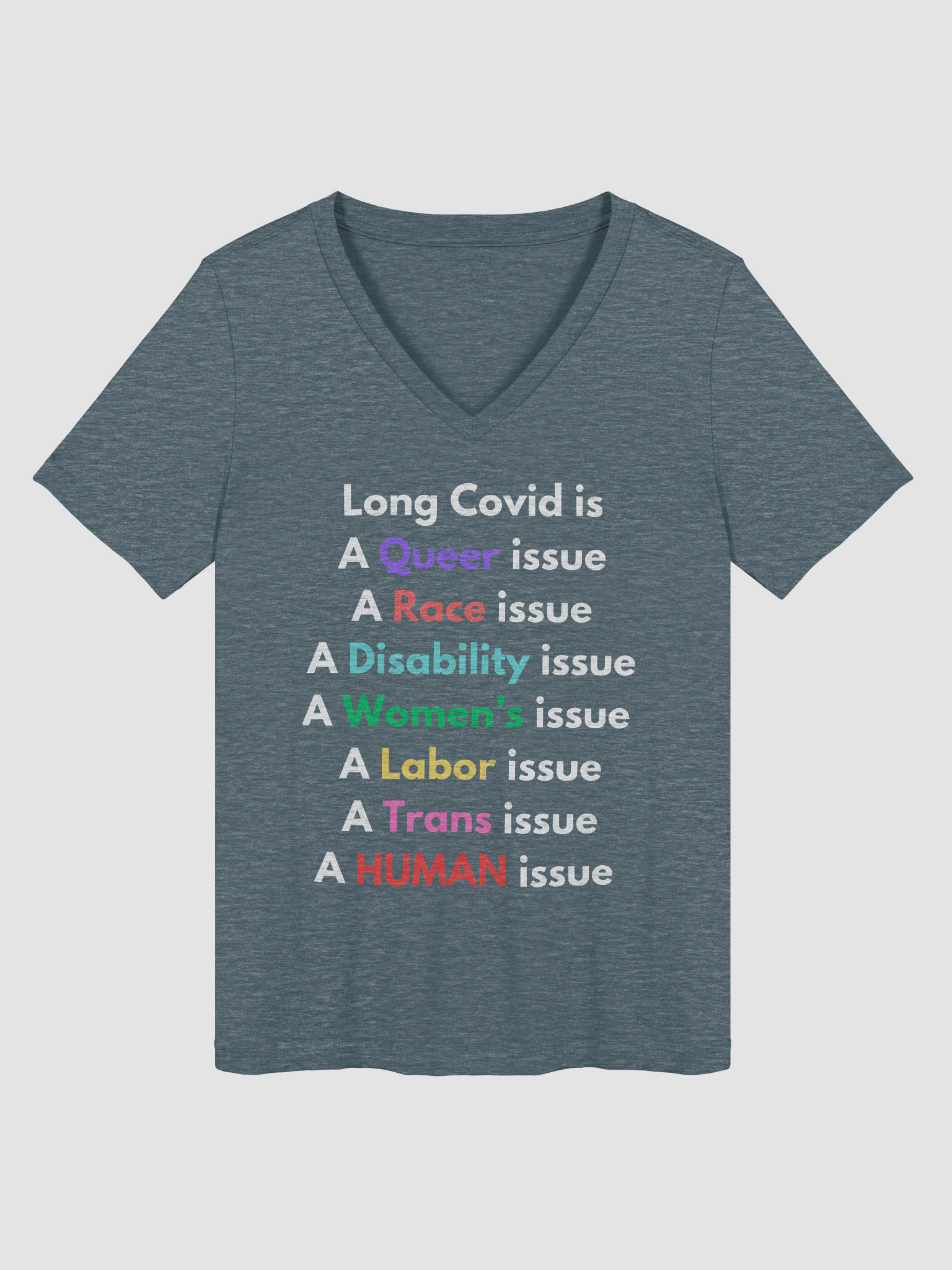 Long Covid Is Relaxed V-Neck Tee product image (4)