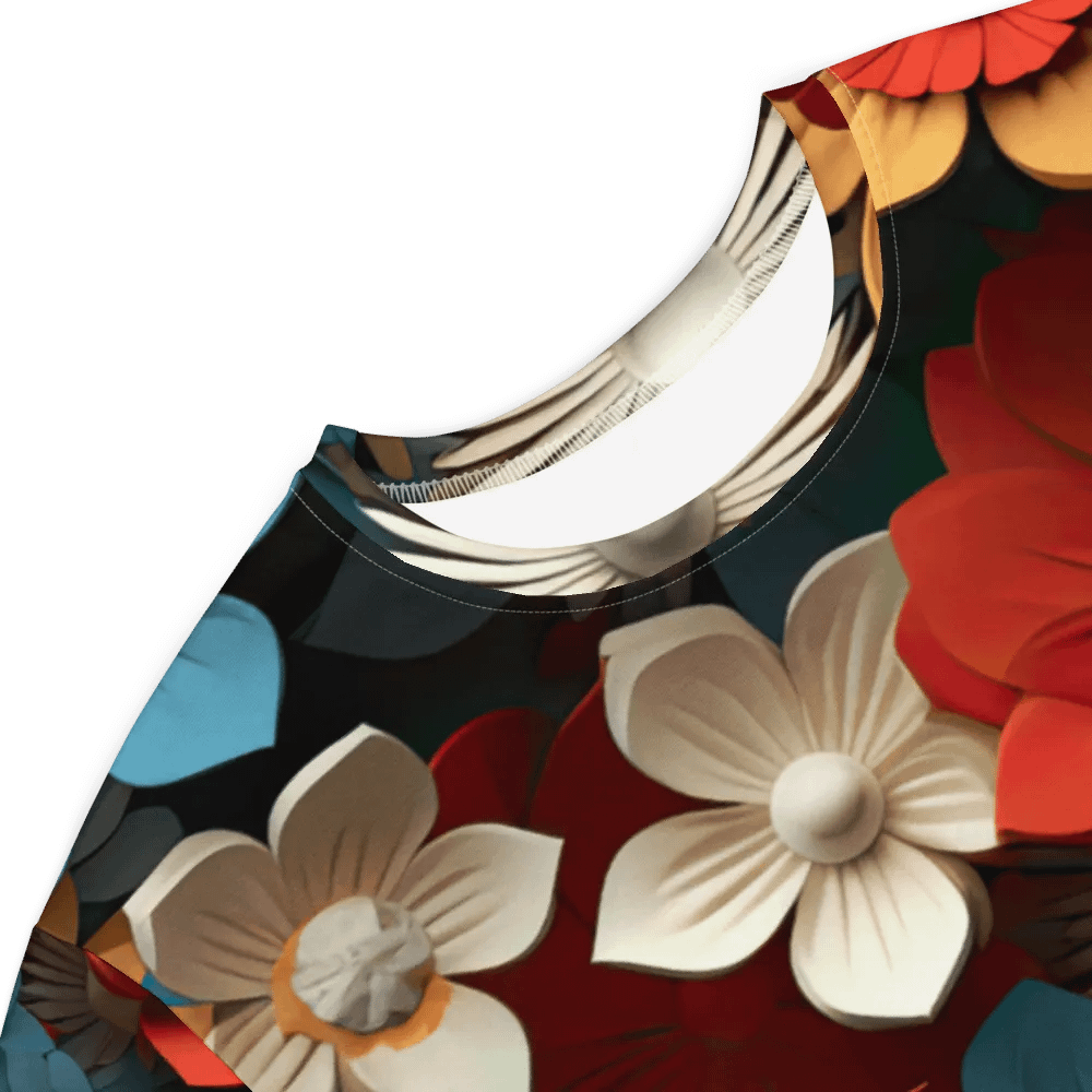 3D-Ditsy-Flowers-Seamless-Patterns T-shirt Dress - V2 product image (4)