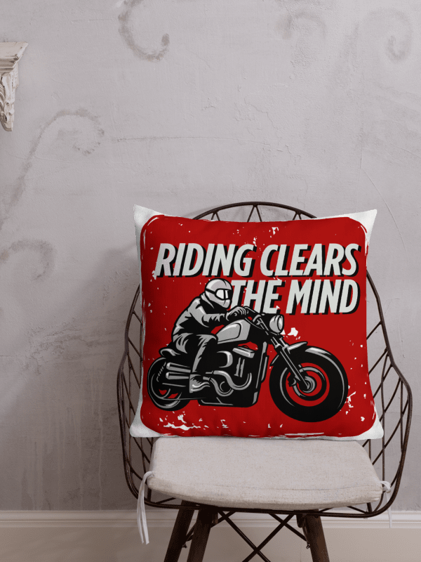 Ride into Comfort with 'MIND CLEAR' Premium Pillow| Riding clears the mind. product image (1)
